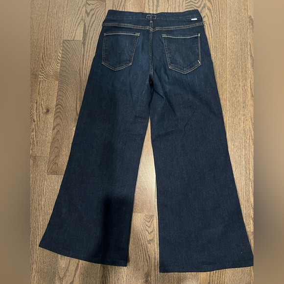 Women's MOTHER Dark Blue Wide-Leg Jeans - Picture 5 of 8